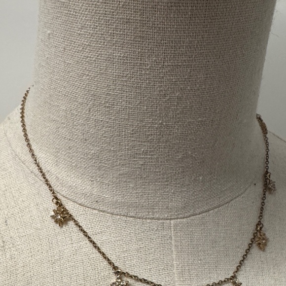 Gold-tone Star and Moon Necklace 21” length with 8” hanging back chain - Picture 8 of 8